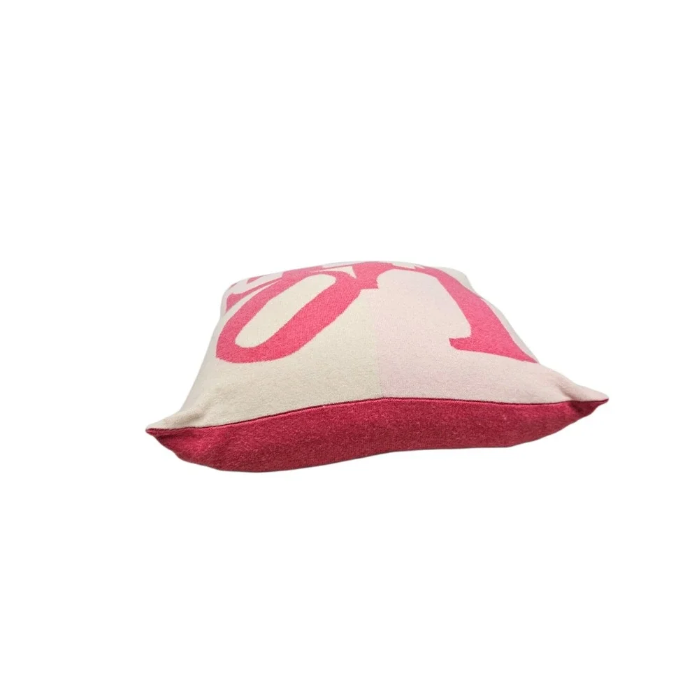 Rani Arabella Cashmere Throw Pillow LOVE Down‎ Italy Luxury 21x21 Pink Limited